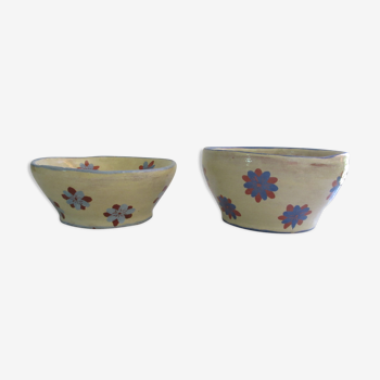 Two terracotta bowls