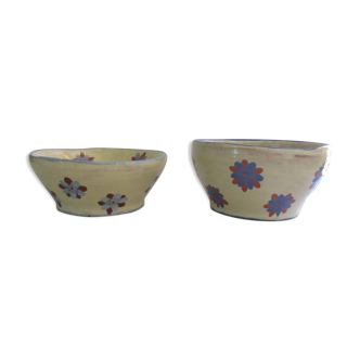 Two terracotta bowls