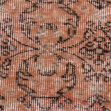 5x8 Peach Orange Handmade Wool Vintage Rug, 144x234Cm