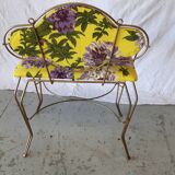 Fauteuil fleuri en fer forgé