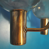 Hans-Agne Jakobsson scandinavian brass chandelier for Markaryd 1960