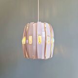 Scandinavian pendant light in metal and prismatic glass, Werner Schou, 1960-70
