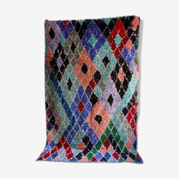 Carpet woven boucherouite hand to the Morocco 156x247cm