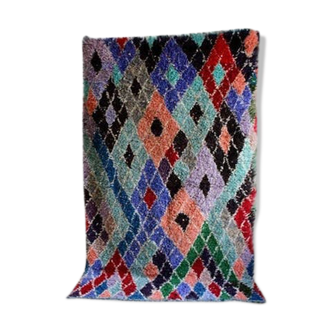Carpet woven boucherouite hand to the Morocco 156x247cm