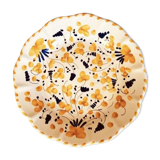 Assiette 25cm fleurs ocres