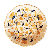 Plate 25cm ocher flowers
