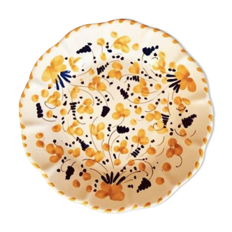 Plate 25cm ocher flowers