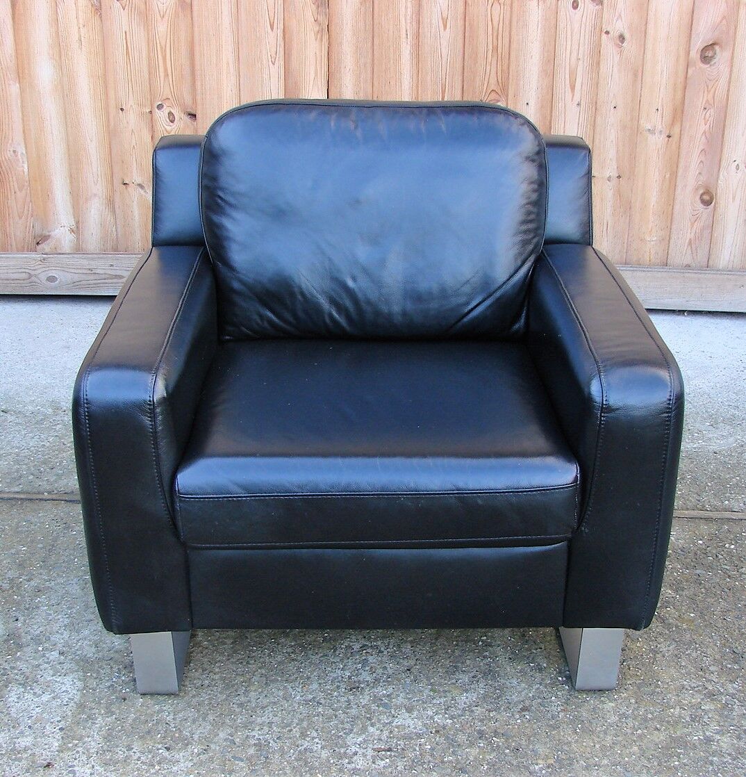 Musterring leather armchair, Germany 1980's.