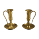 Pair of brass candle holders