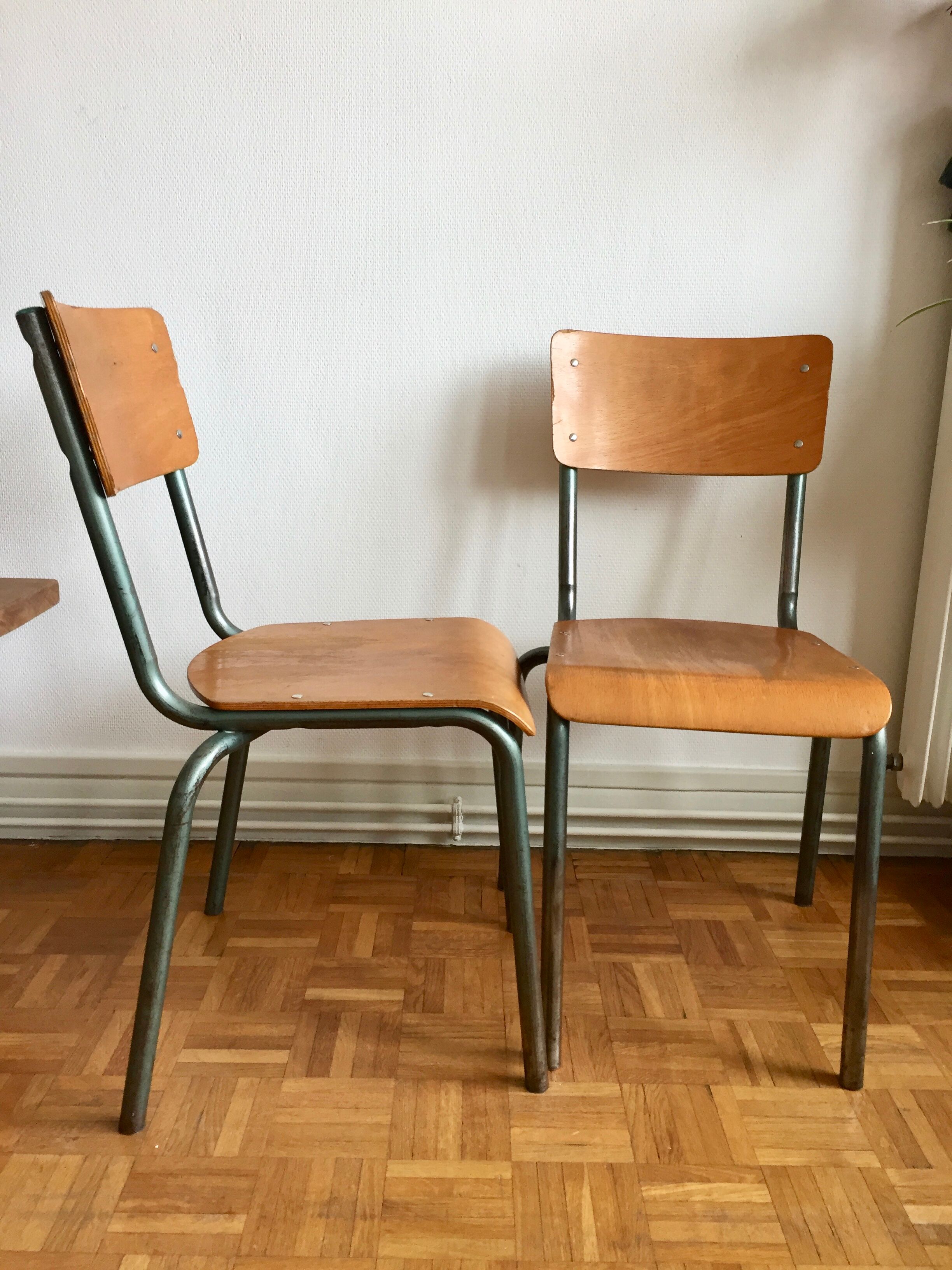 Pair of school chairs