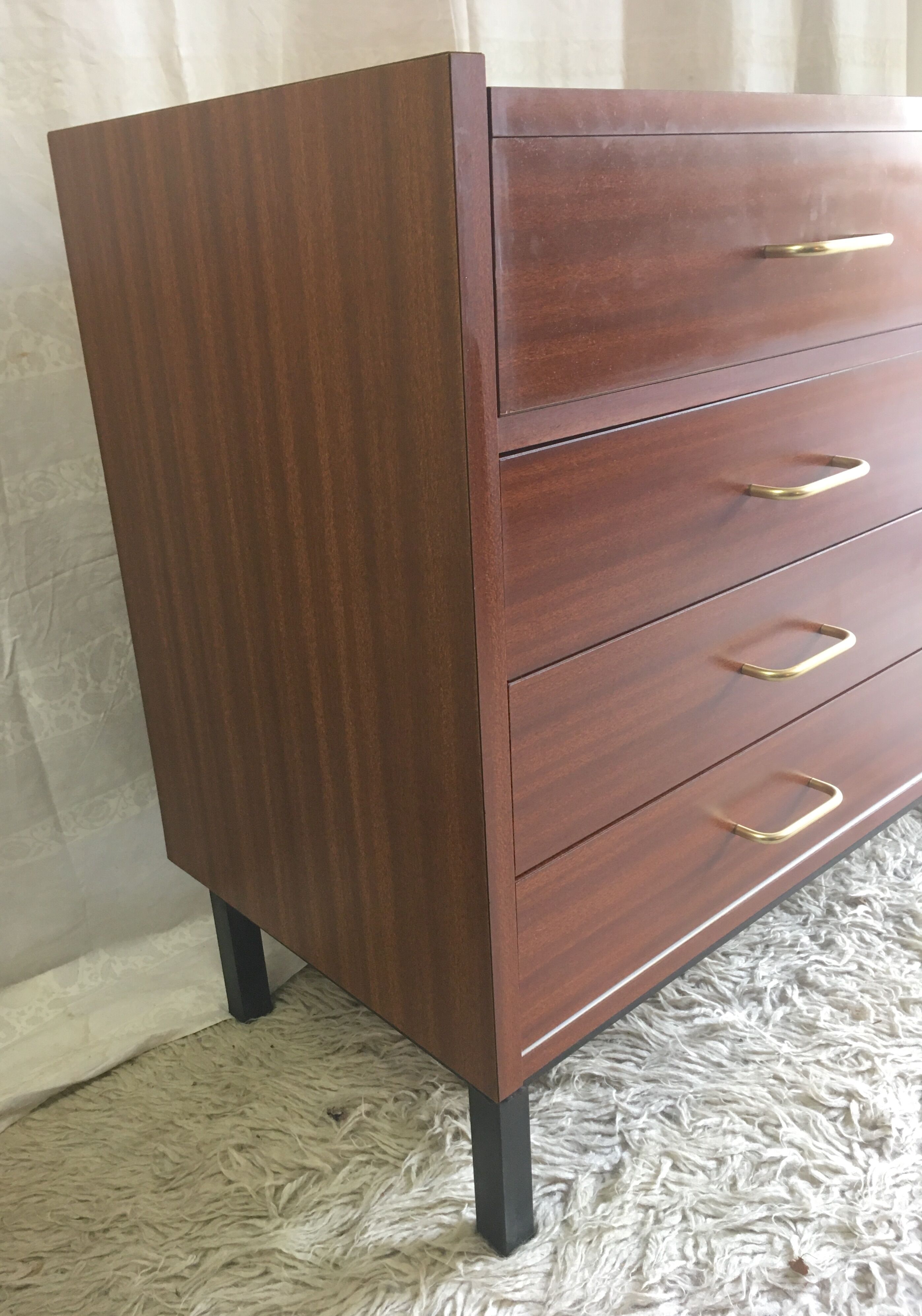 Commode coiffeuse style moderniste années 70
