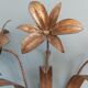 Vintage gold metal wall lamp, 70s
