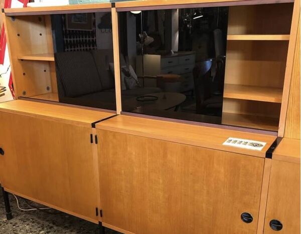 Meuble / bibliothèque / enfilade haute en frêne Minvielle