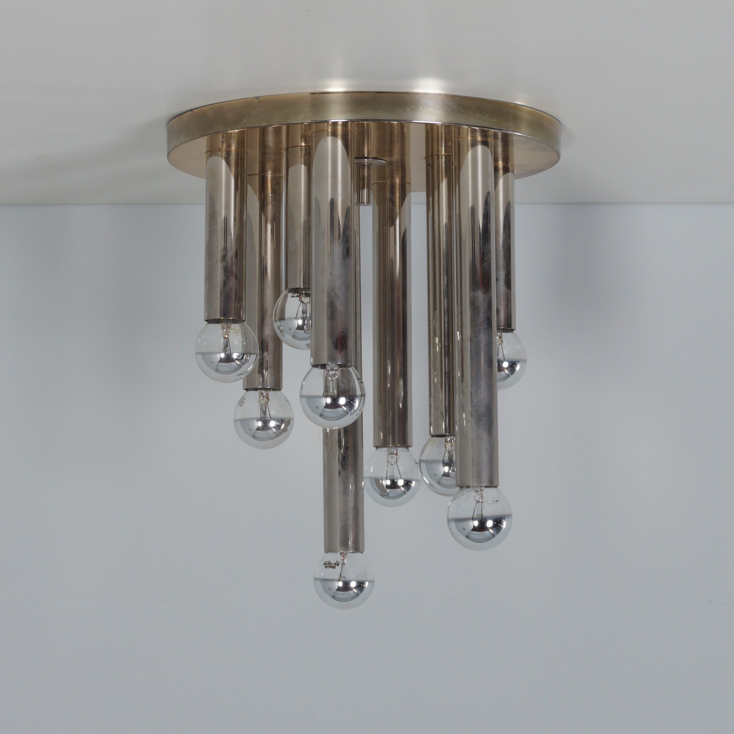 Brass wall and ceiling lamp model 2165 by S.A. Boulanger, 1970s