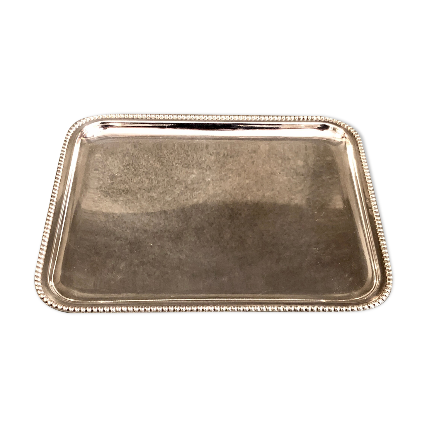 Silver metal tray, late 19th century