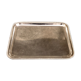 Silver metal tray, late 19th century