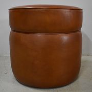 Sheep leather pouf