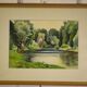 Watercolour riverbank by J. Richard 1975