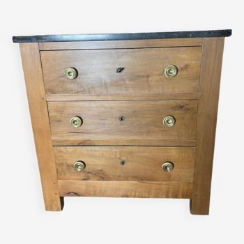 Small empire chest of drawers in walnut