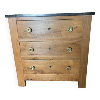 Small empire chest of drawers in walnut