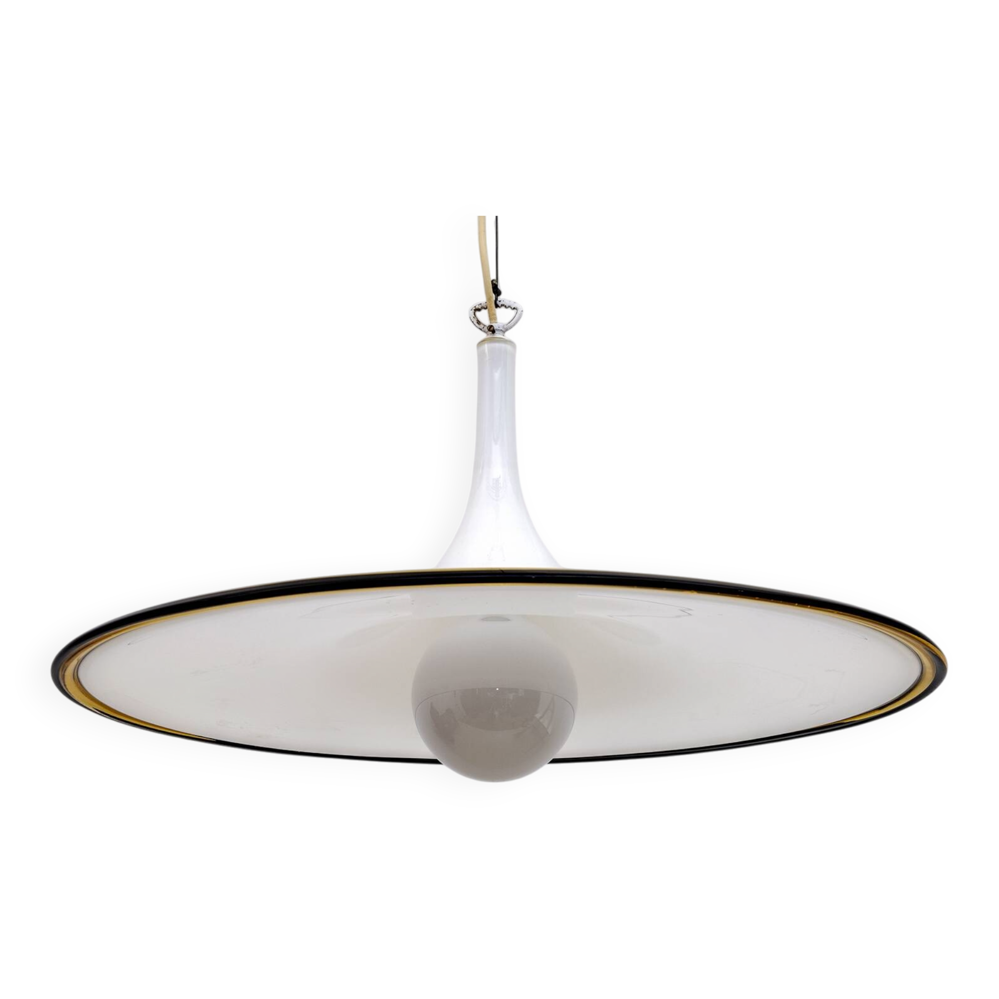 Mid-Century Modern Italian Chandelier Hat Murano Glass, 1970