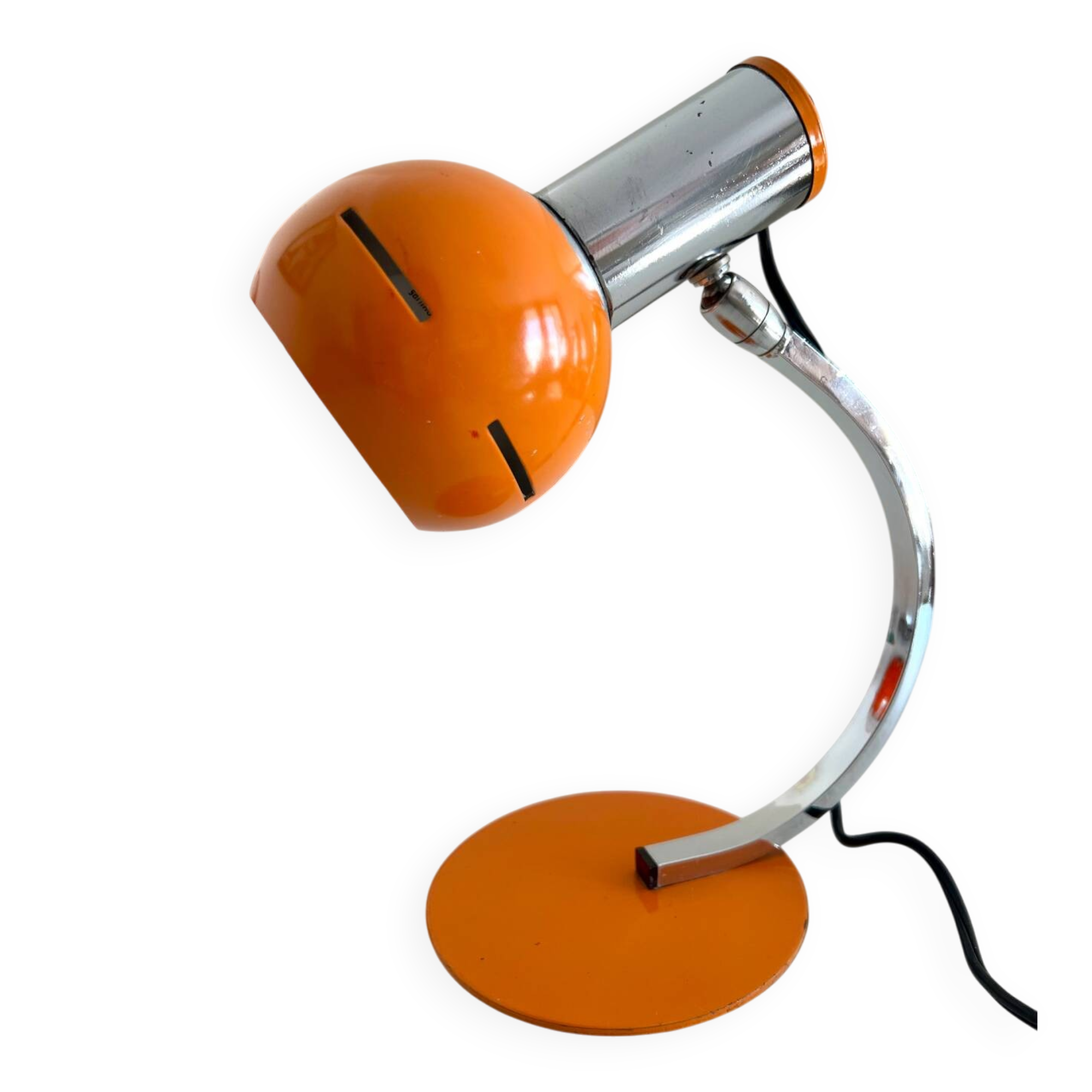 Targetti lamp vintage 1960s space age orange chrome