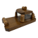 Vintage butter dish in wood, glass and bamboo – 1960s