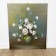 Nature Morte huile sur toile bouquet de roses blanches
