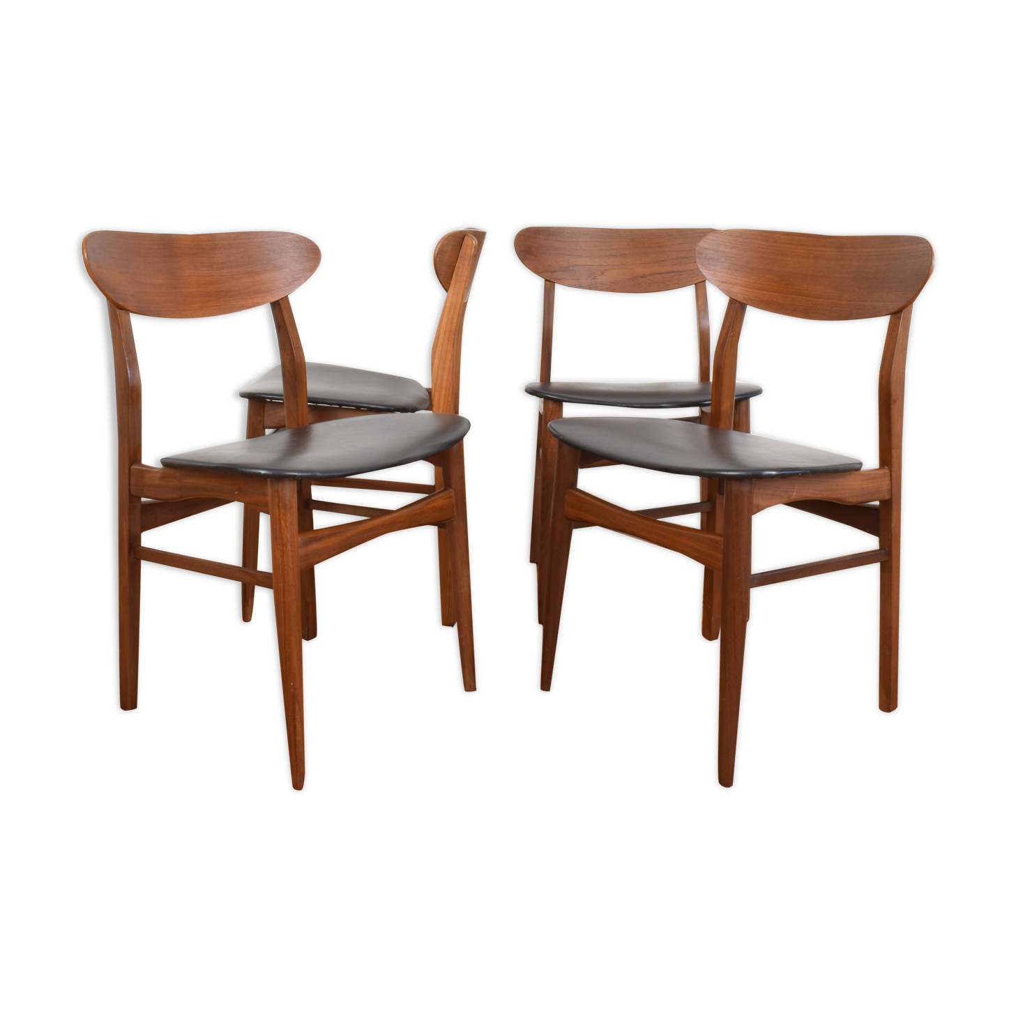 Danish teak dining chairs, 1960