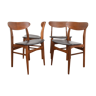 Lot de 4 chaises, années 1960