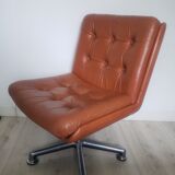 Vintage armchair in brown leather