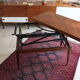 vintage coffee table with up and down system, dining table up to 10 people