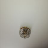 Gilded bronze and crystal chandelier