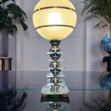 Art Deco Lamp with Glass Plates - Mirror - Globe - Vintage Lighting