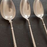12 small spoons solid silver late nineteenth edmond bonnesoeur goldsmith