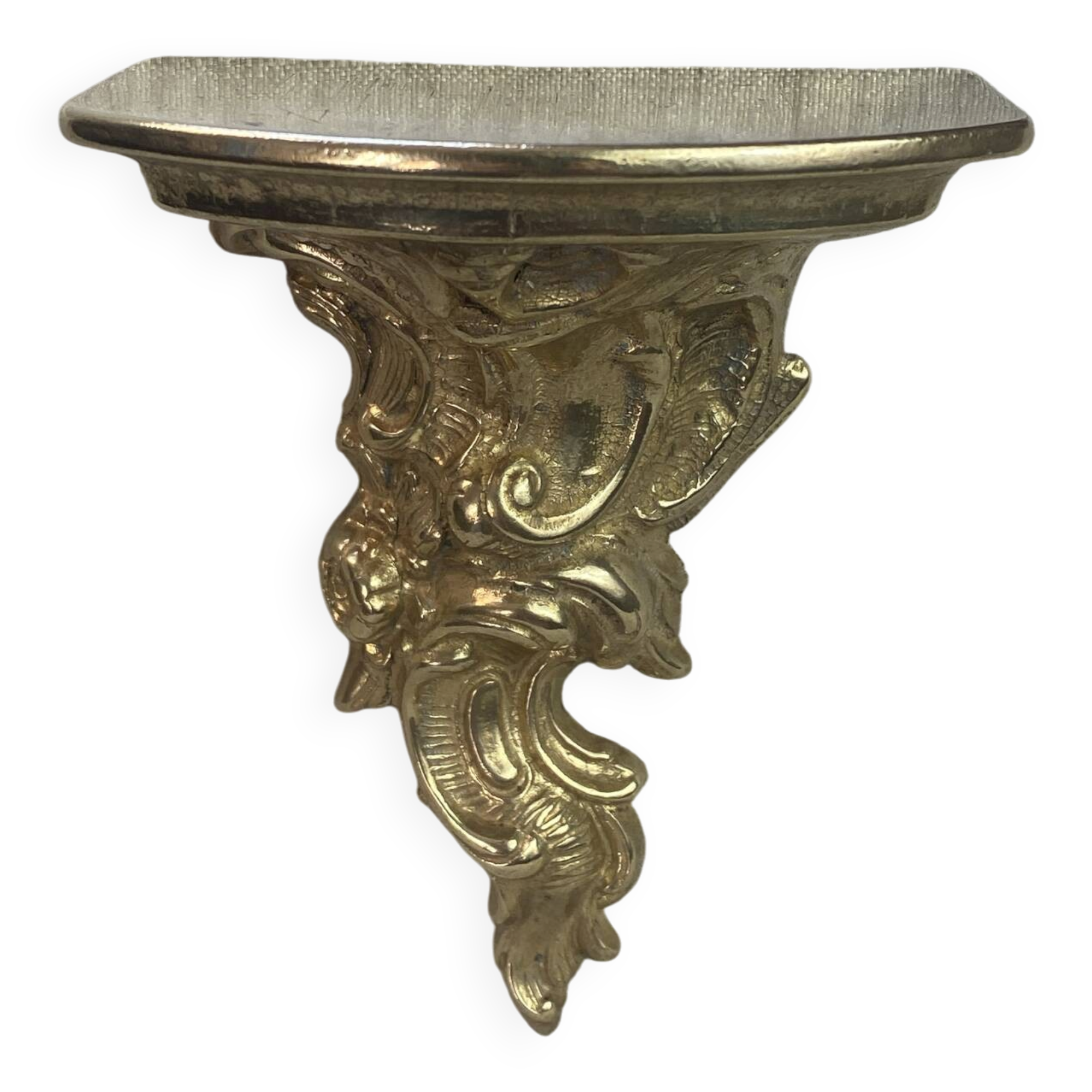 Small wall console in Rococo style in bronze
