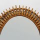 Wall mirror with rattan frame, 1950s