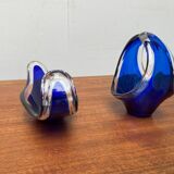 Vintage vase and bowl in art glass from Bayel, France, 1970s, set of 2.