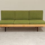 Jitona Sobeslav 1970s Green Fabric Folding Sofa