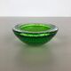 Murano Glass Bullicante "Green" Bowl Element Shell Ashtray Murano, Italy, 1970s