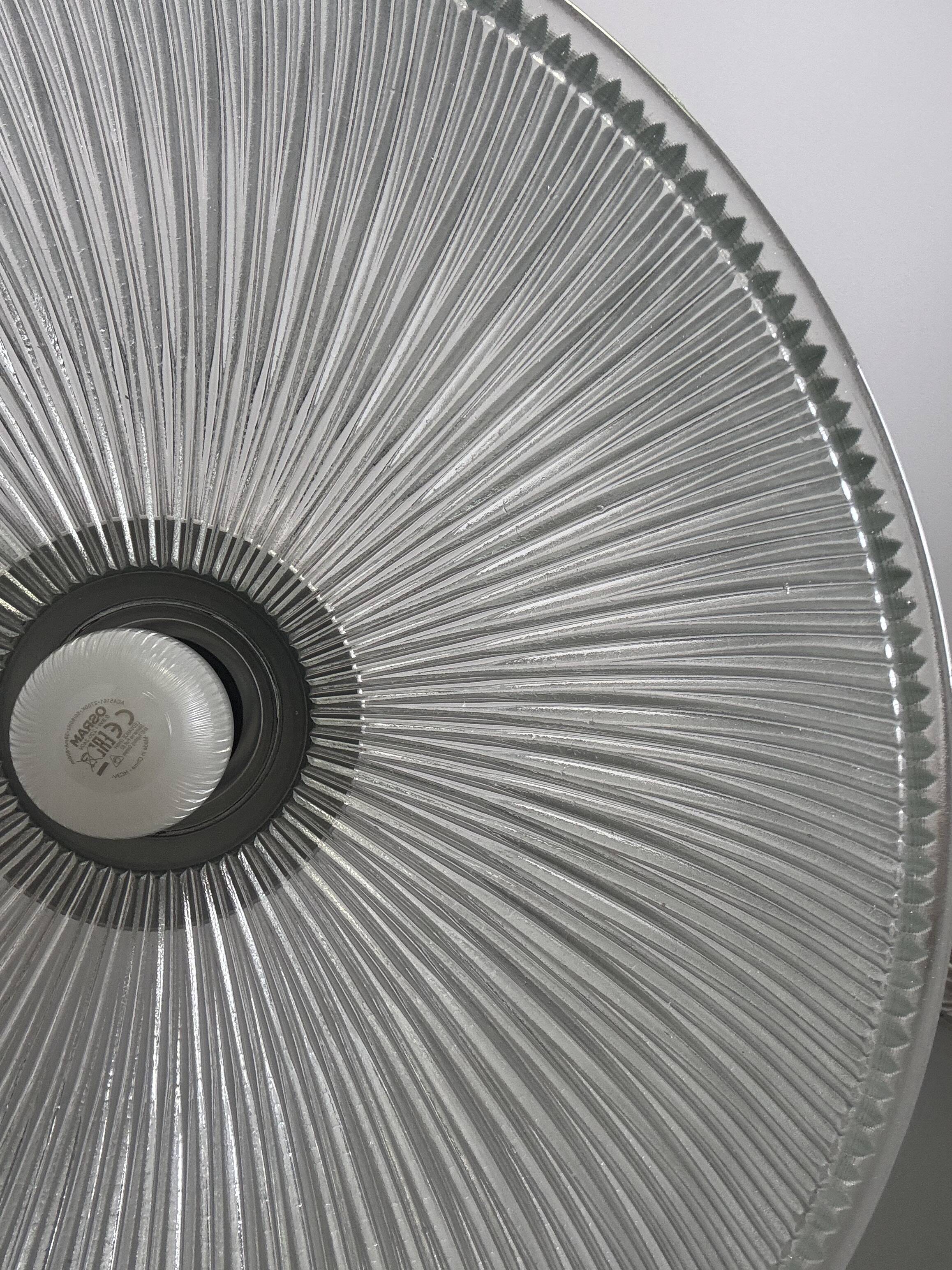 Vintage prismatic glass pendant light