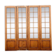 Suite of four separation doors in patinated wood Beveled tiles XX century
