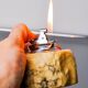 Alabaster lighter by Romano Bianchi, cream colour, Italy, 1970s