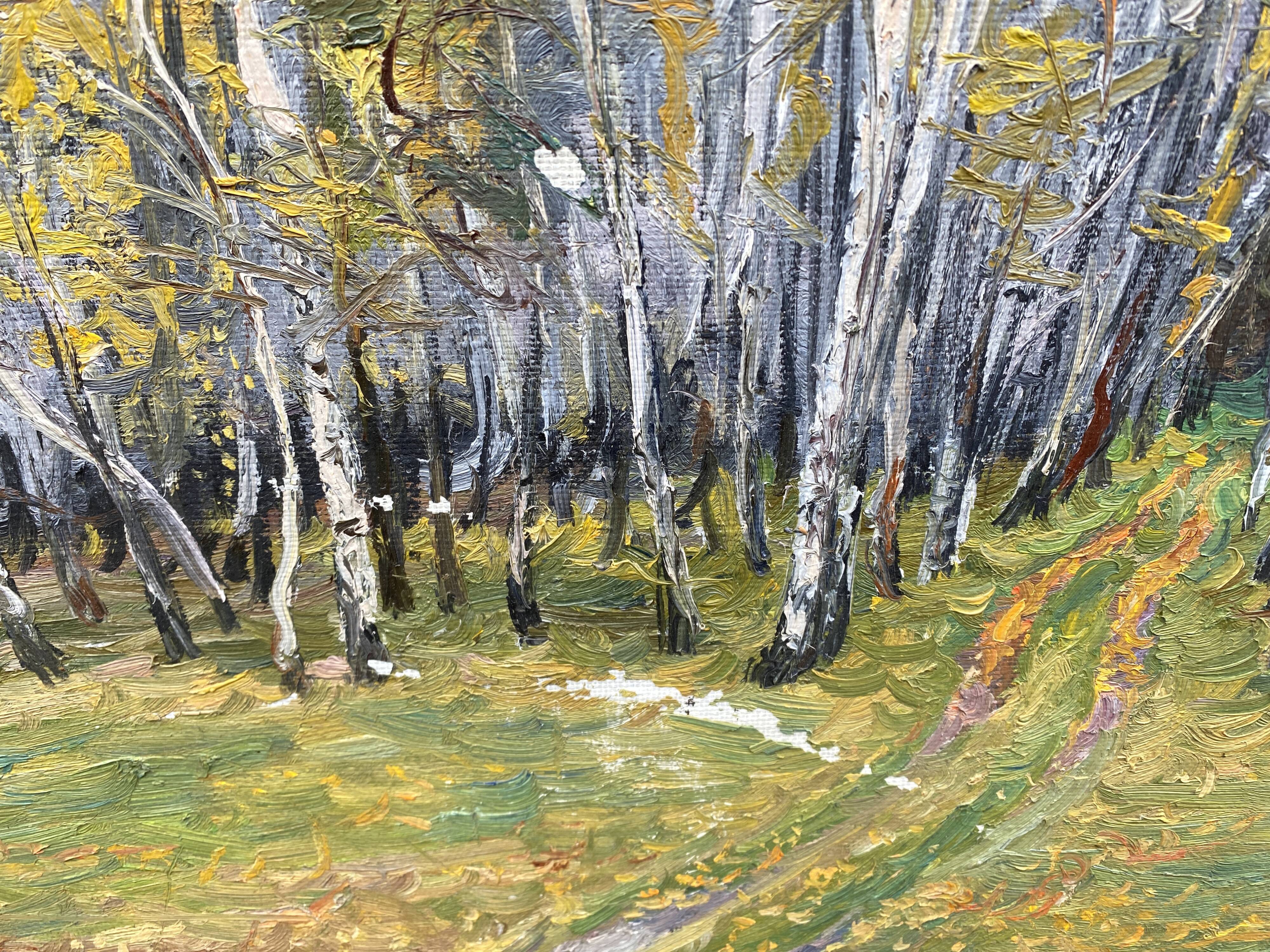 Oil on canvas, Russian school landscape