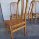 Serie de 6 chaises, chêne et cuir