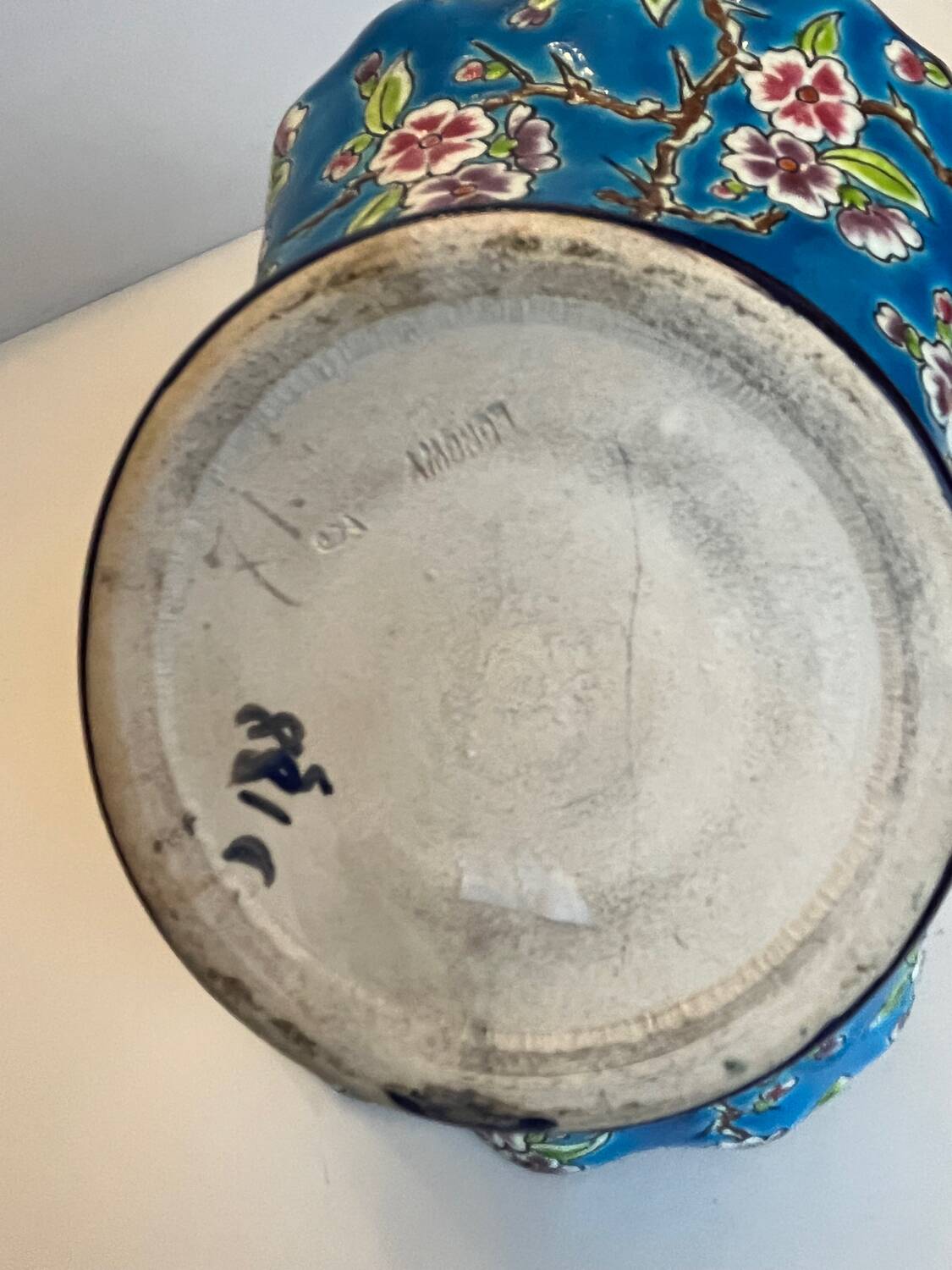 Longwy enamel basket