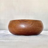 Bol en bois de teck, Japandi scandinave
