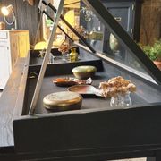 Antique display cabinet on legs