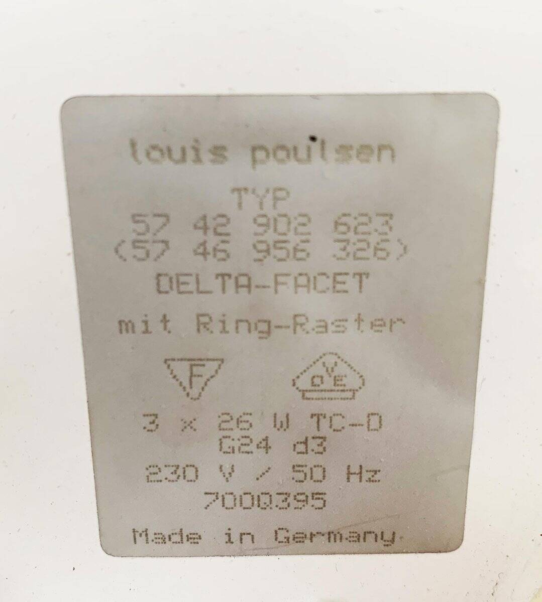 Delta Facet Ceiling Lamp Danish Mid-Century by Louis Poulsen
