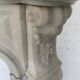 Louis XV style fireplace in white Carrara marble 19th century